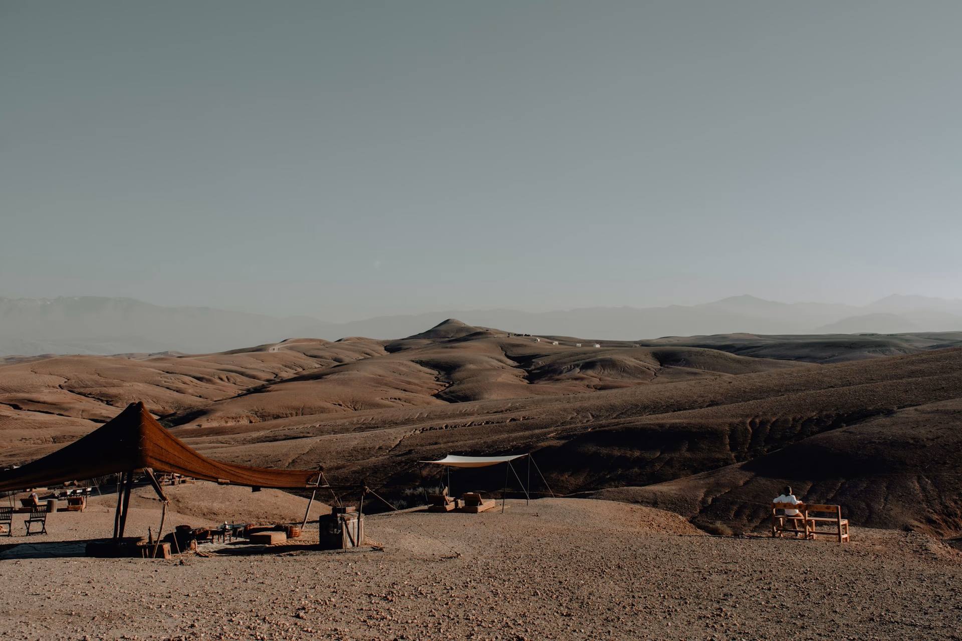 Agafay Desert at dusk